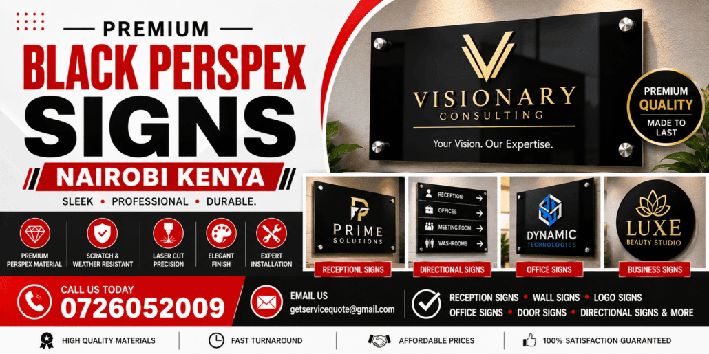 Black Perspex Signs Black Perspex Signs
